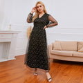 Plus Size Lace Dress Sequin variant CJLY115698001AZ|CJLY115698002BY|CJLY115698003CX|CJLY115698004DW