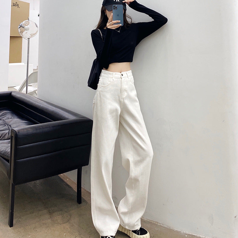 Loose Casual Pants White Jeans Trousers variant CJNZ116290101AZ|CJNZ116290102BY|CJNZ116290103CX|CJNZ116290104DW