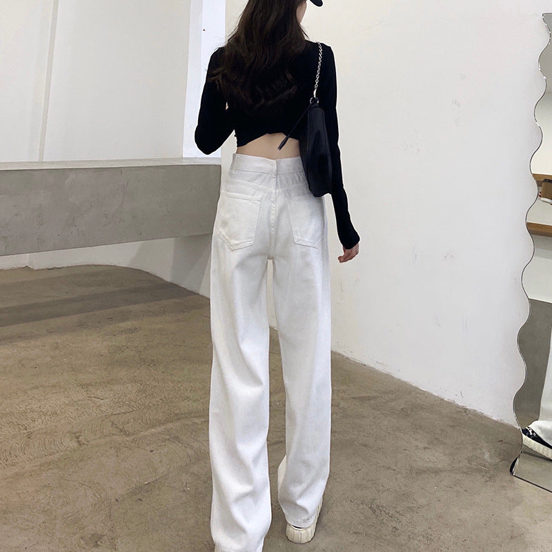Loose Casual Pants White Jeans Trousers photo 1