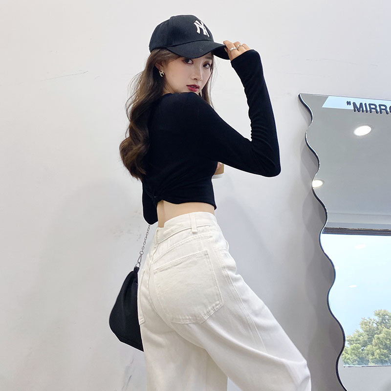 Loose Casual Pants White Jeans Trousers photo 2