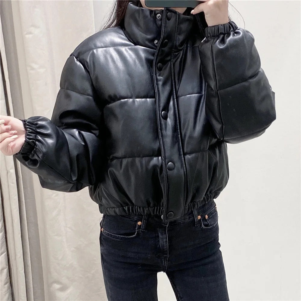 Faux Leather Cotton Jacket photo 4
