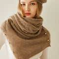 Shawl Scarf Pure Cashmere Cardigan variant CJNSFSWJ01130-Dark Camel