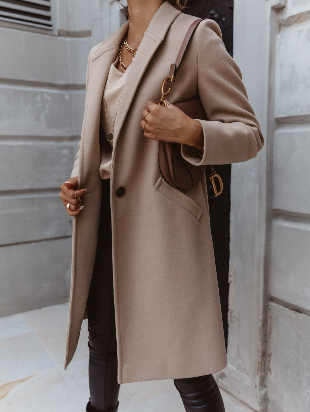 Winter Wool Coat variant CJNSWTFY00937-Light grey-S|CJNSWTFY00937-Light grey-XL|CJNSWTFY00937-Light grey-3XL|CJNSWTFY00937-Light grey-L|CJNSWTFY00937-Light grey-M|CJNSWTFY00937-Light grey-XXL