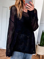 Lightweight Openwork Knit Cover Up (12)
