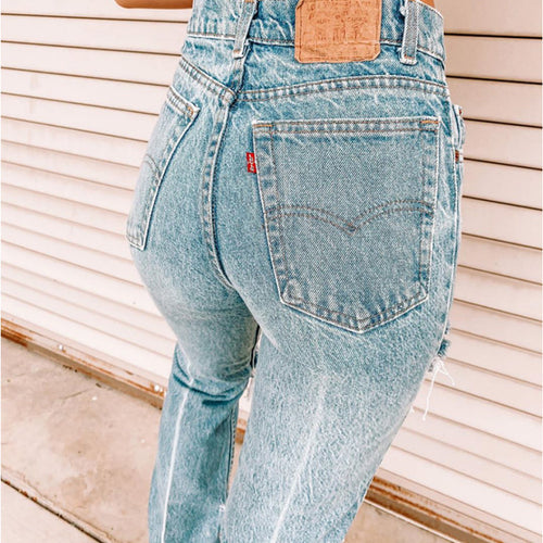 Denim Pants Ripped Holes photo 1