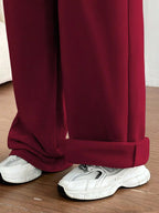 Casual Drawstring High Waist Wide Leg Sweatpants (21)