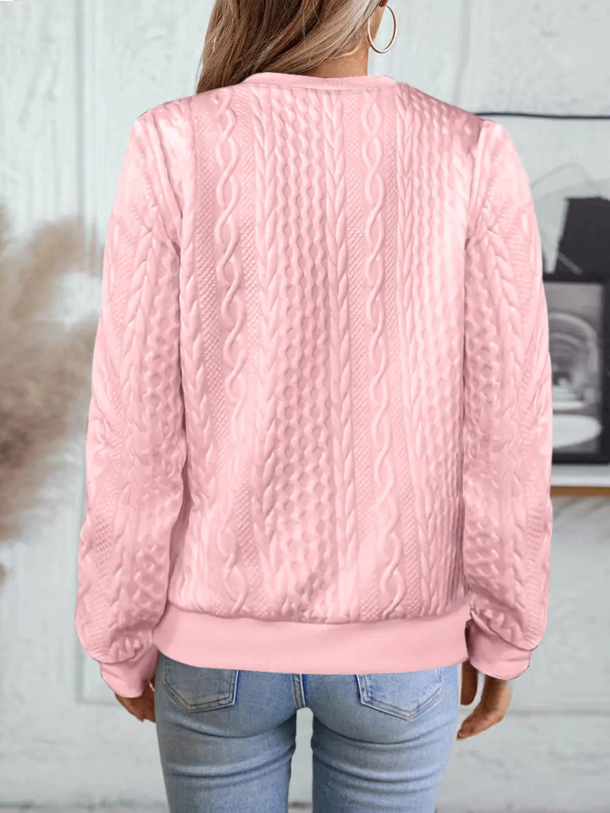 Texture Zip Up Long Sleeve Jacket (5)