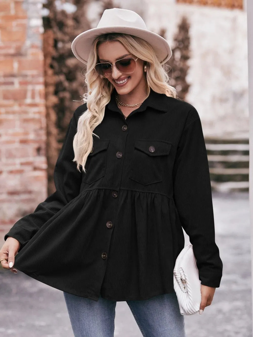 Collared Neck Long Sleeve Shirt (16)