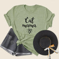 Cat Mama Graphic Tee variant CJNSSYWY03722-Green-L|CJNSSYWY03722-Green-S|CJNSSYWY03722-Green-XXL|CJNSSYWY03722-Green-M|CJNSSYWY03722-Green-XL|CJNSSYWY03722-Green-3XL