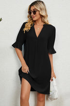 Notched Flounce Sleeve Mini Dress (15)