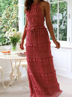 Sleeveless Top Maxi Skirt Set (6)