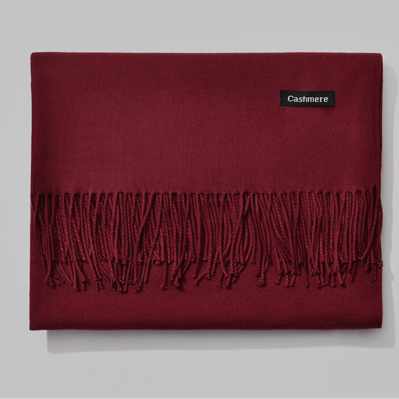 Cashmere Scarf Solid Color photo 5