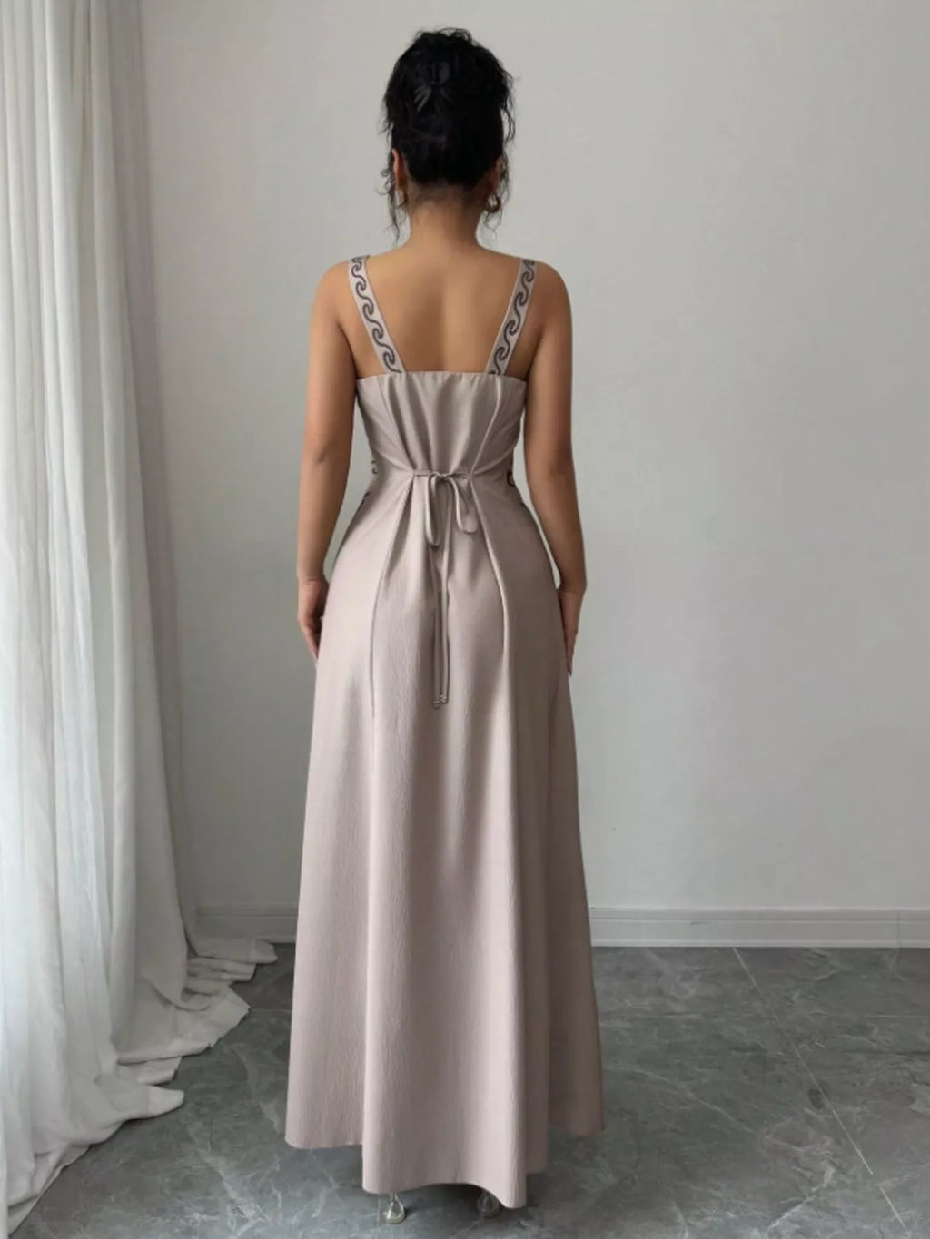Floral Sleeveless Maxi Dress Side Slit (5)