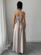 Floral Sleeveless Maxi Dress Side Slit (5)