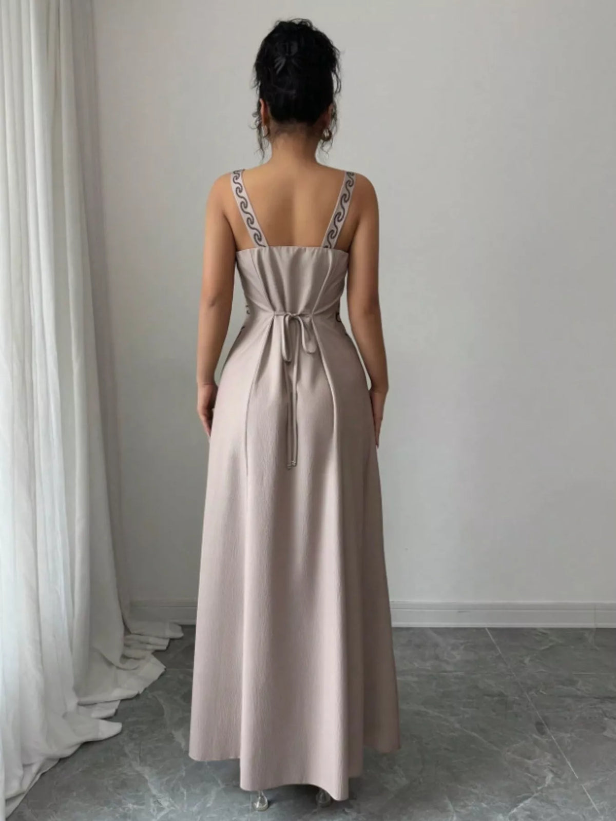 Floral Sleeveless Maxi Dress Side Slit (5)