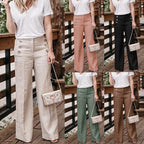 Button Wide Leg Pants photo 1