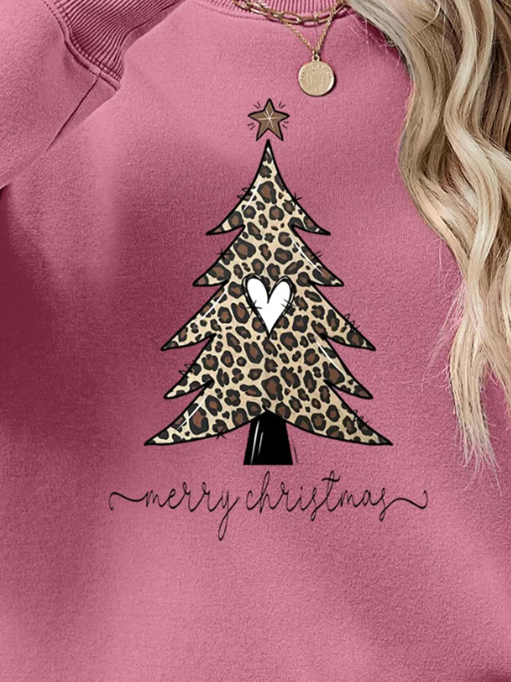Christmas Tree Graphic Long Sleeve Sweatshirt (14)