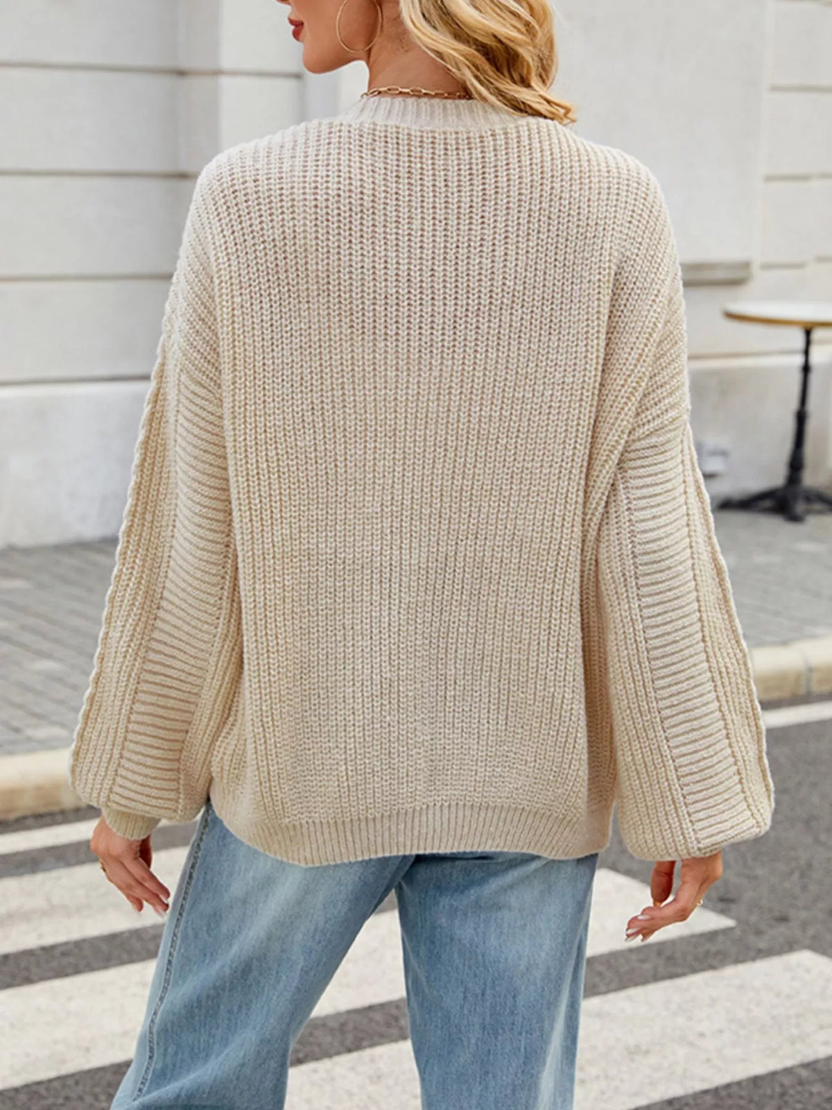 Cable Knit Button-up Cardigan (7)