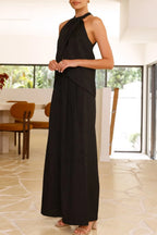 Halter Neck Top Wide Leg Pants Set (12)