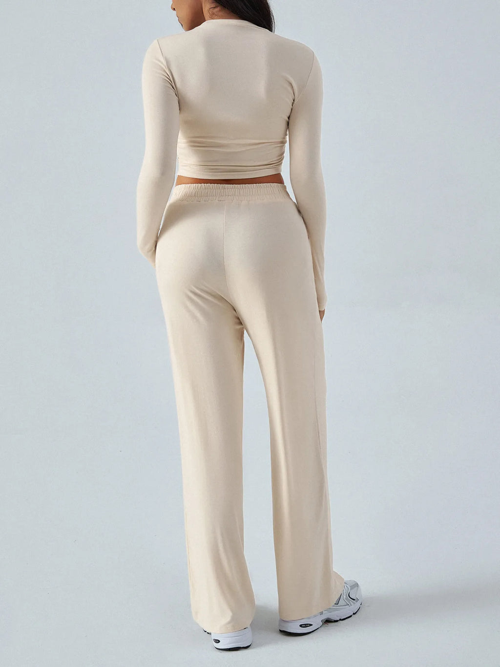Round Neck Long Sleeve Top Pants Set (3)