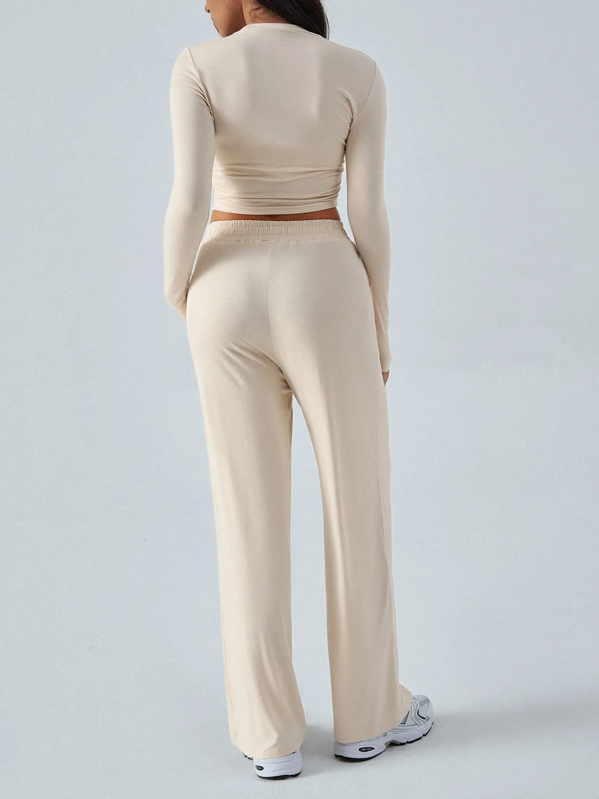 Round Neck Long Sleeve Top Pants Set (3)