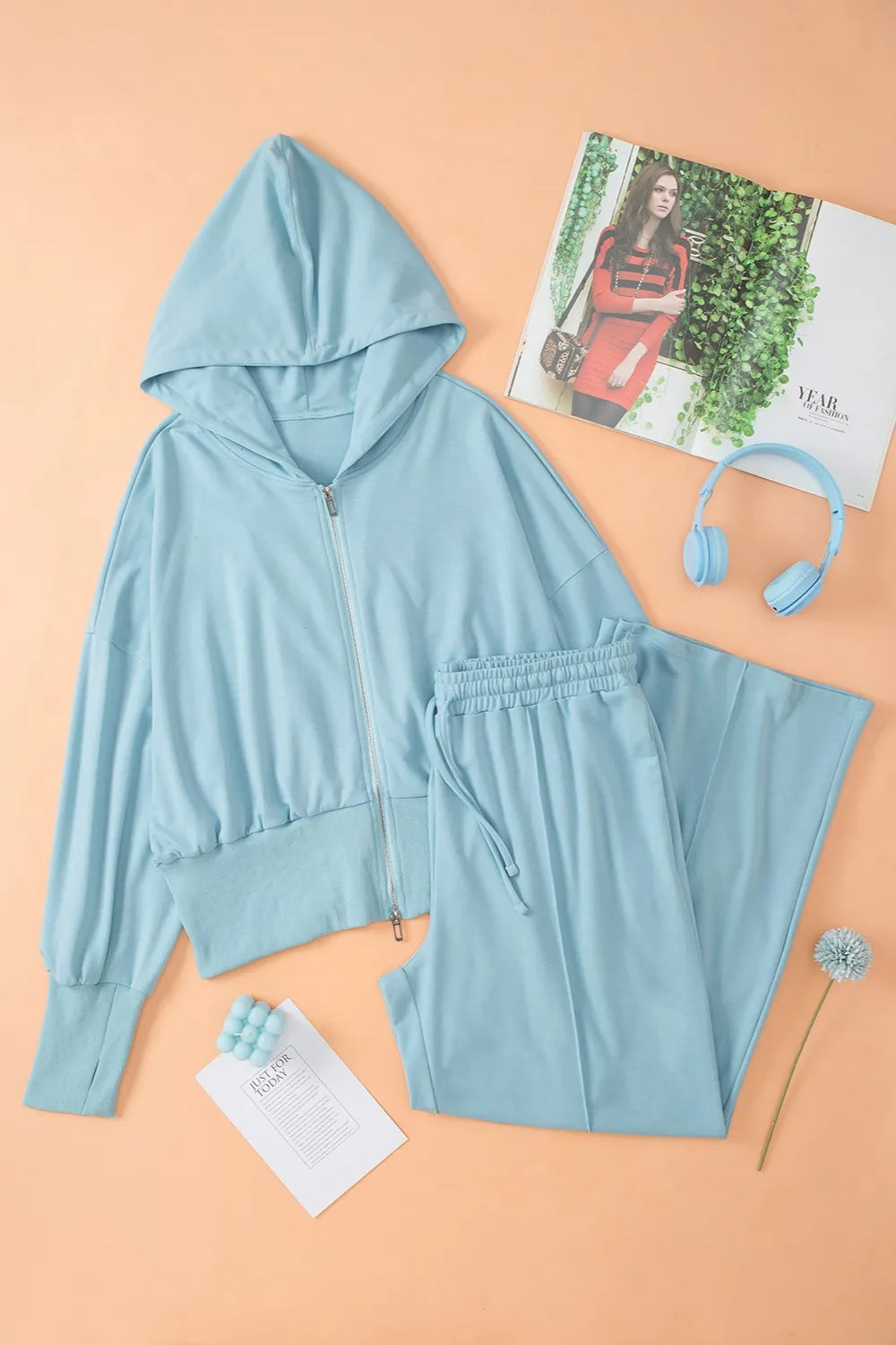 Zip-up Hoodie Pants Active Set (16)