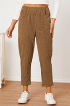 Pocketed Elastic Waist Pants (3)