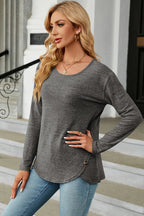 Round Neck Long Sleeve T-shirt (29)