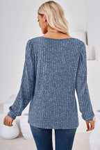 Ribbed Square Neck Long Sleeve T-shirt (12)
