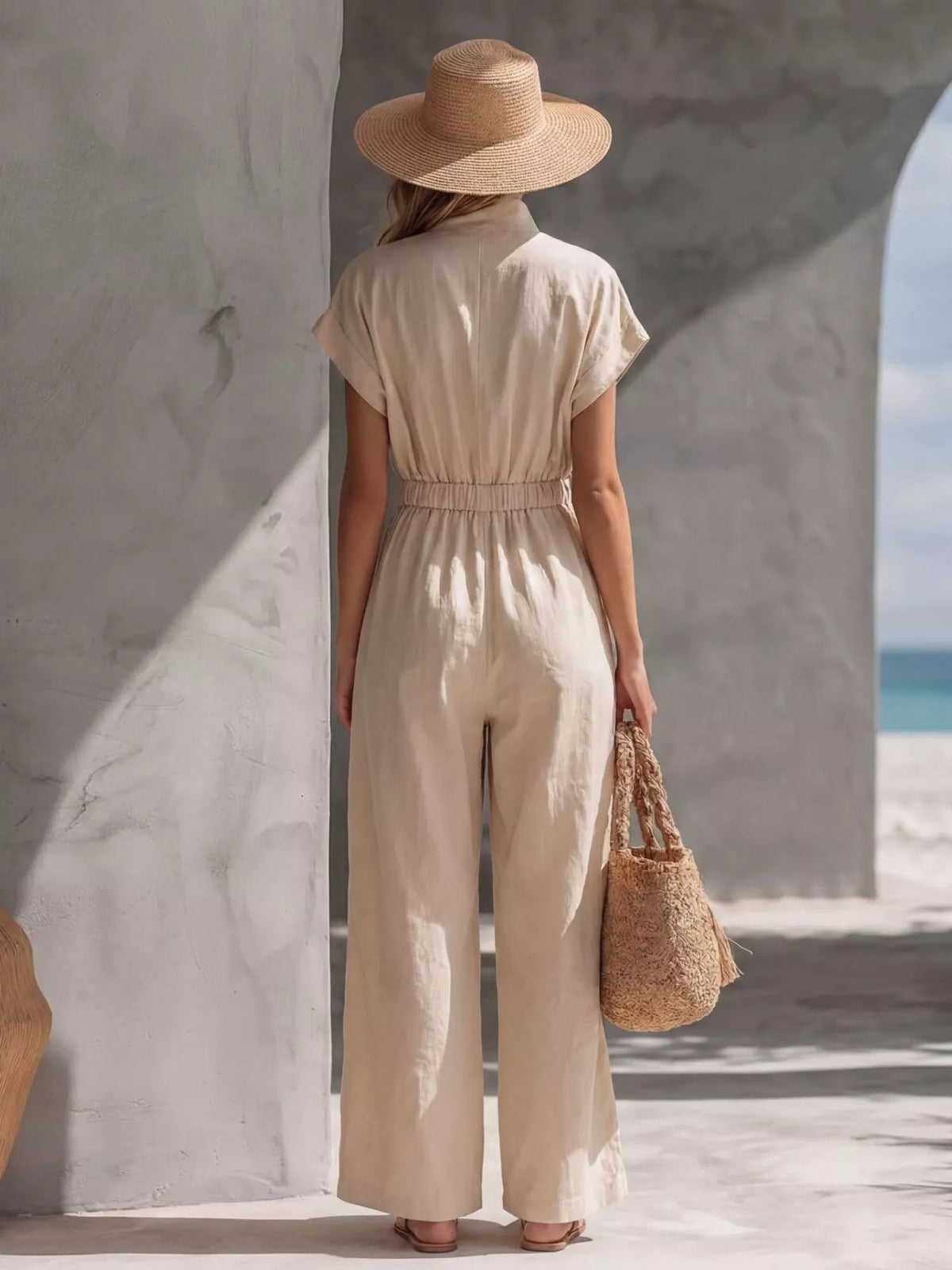 Zipper Front Wide Leg Jumpsuit (11)