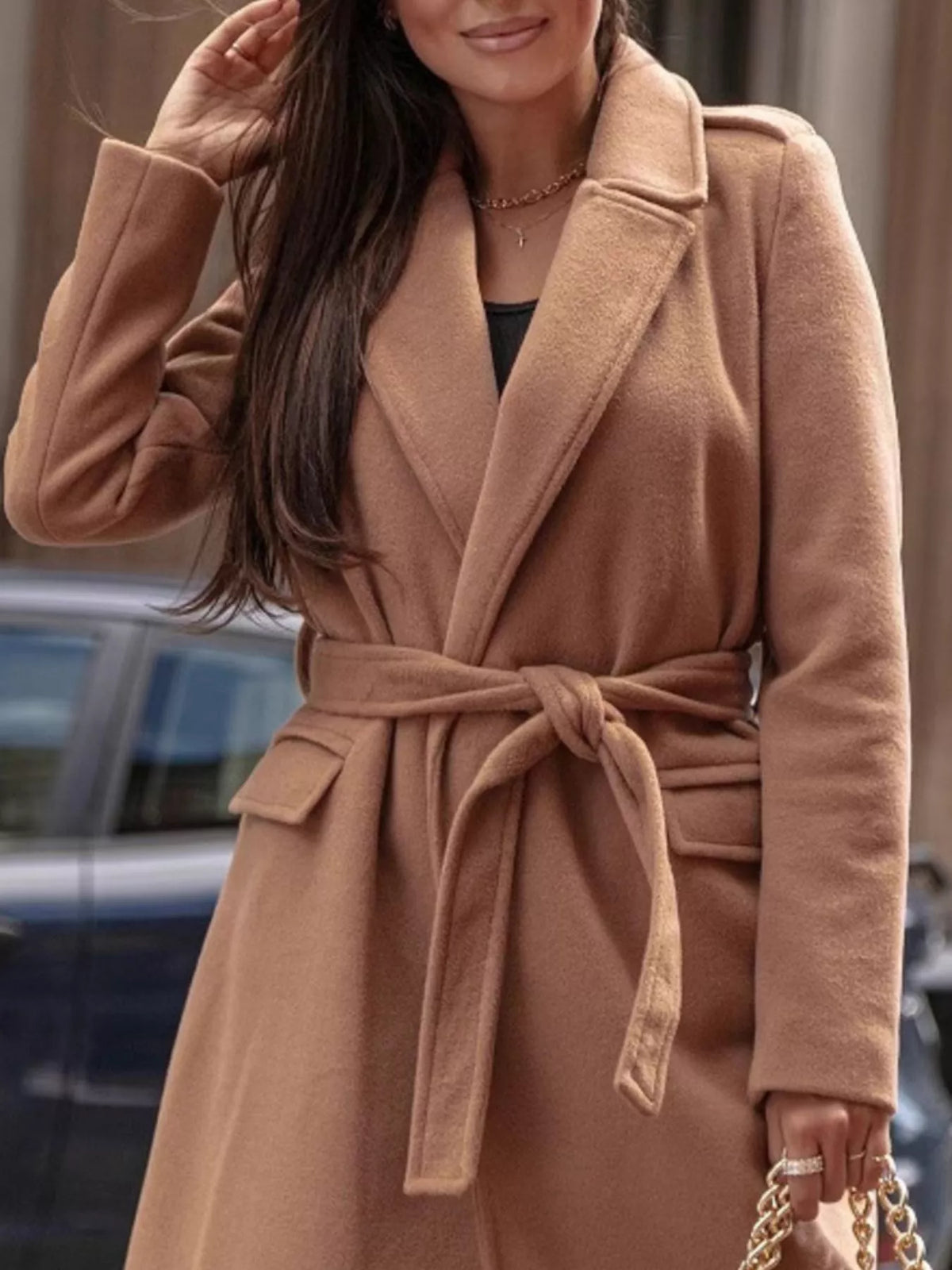 Tie Waist Longline Outerwear (2)