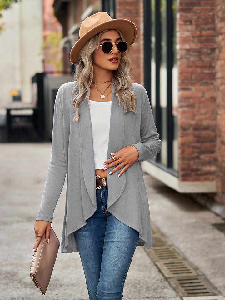 Open Front Long Sleeve Cardigan (10)