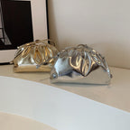 Advanced Texture Silver Dumpling Bag Shoulder photo 1