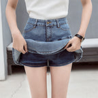 Denim Ruffled Skirt Fishtail photo 6