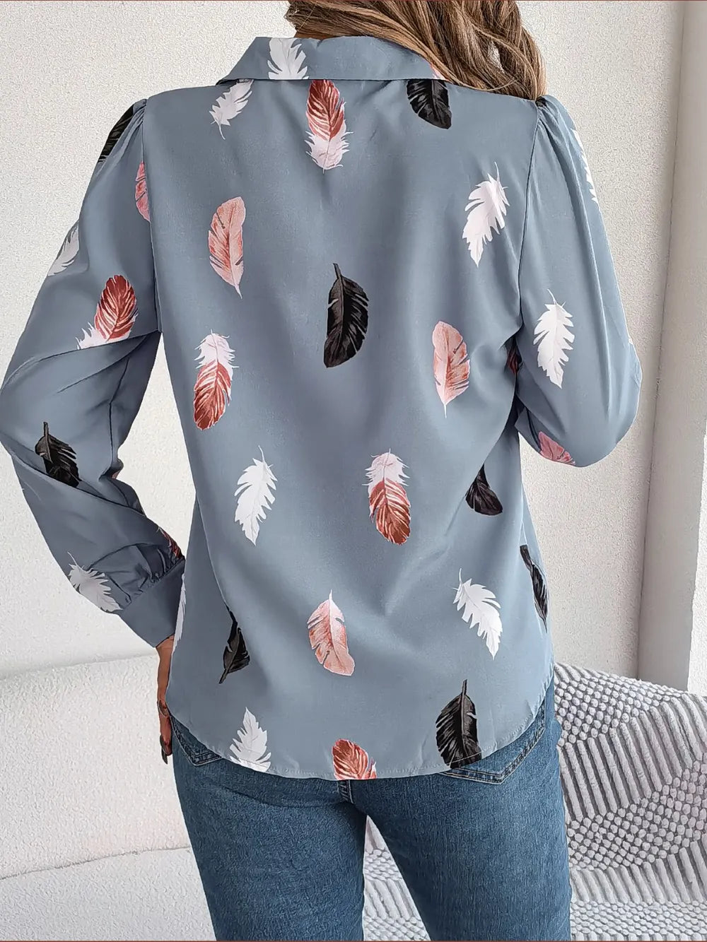 Button Up Printed Collared Neck Shirt (9)