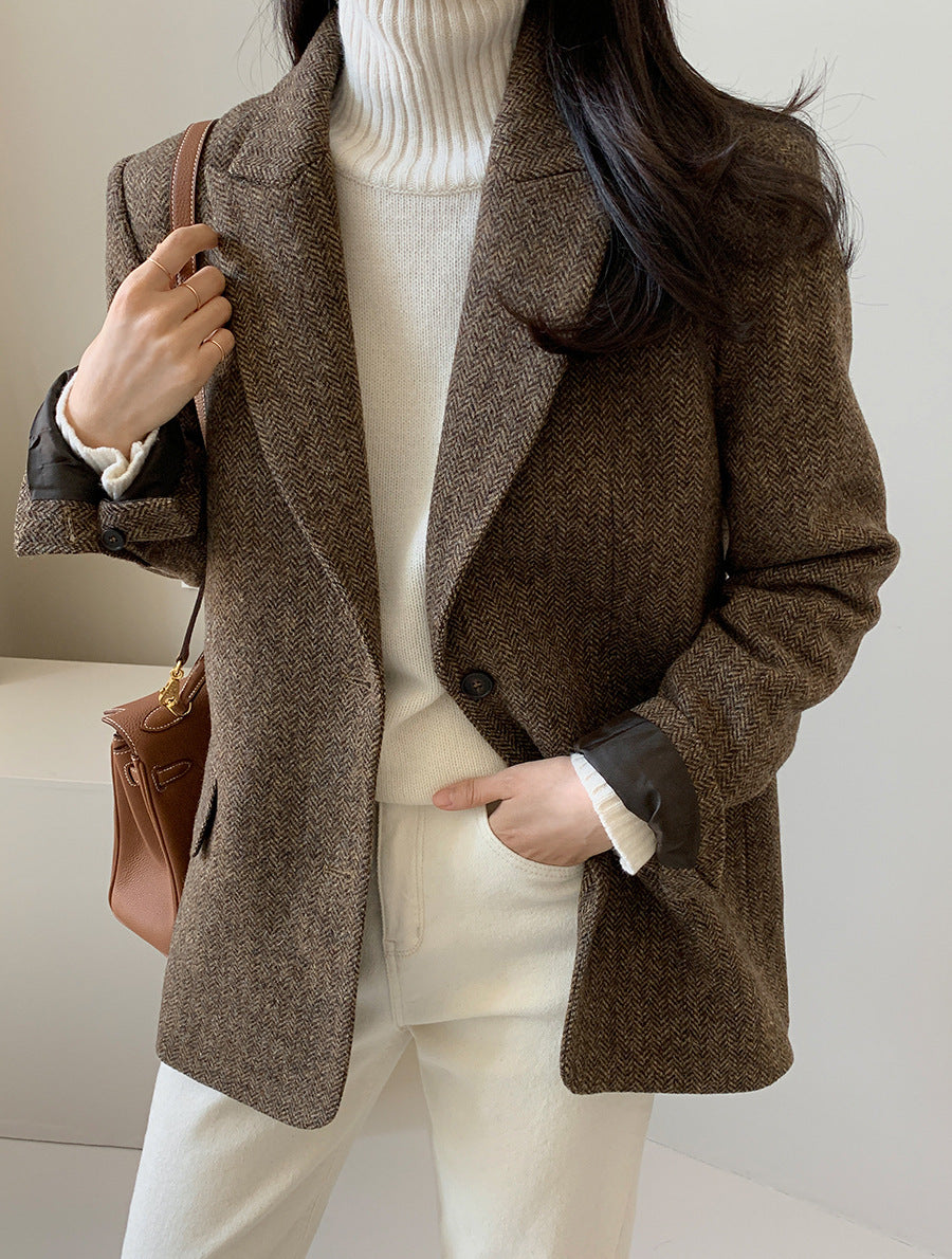 Solid Color Wool Blazer photo 8