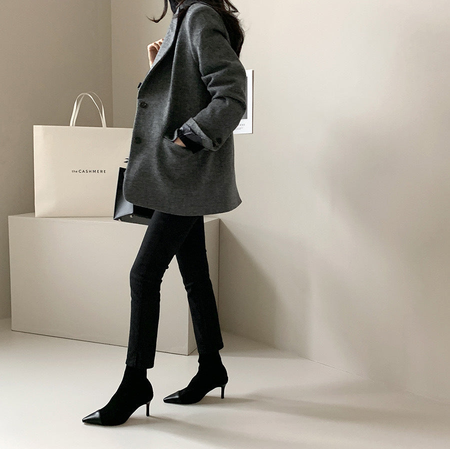 Solid Color Wool Blazer photo 6