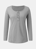 Full Size Scoop Neck Long Sleeve T-shirt (2)