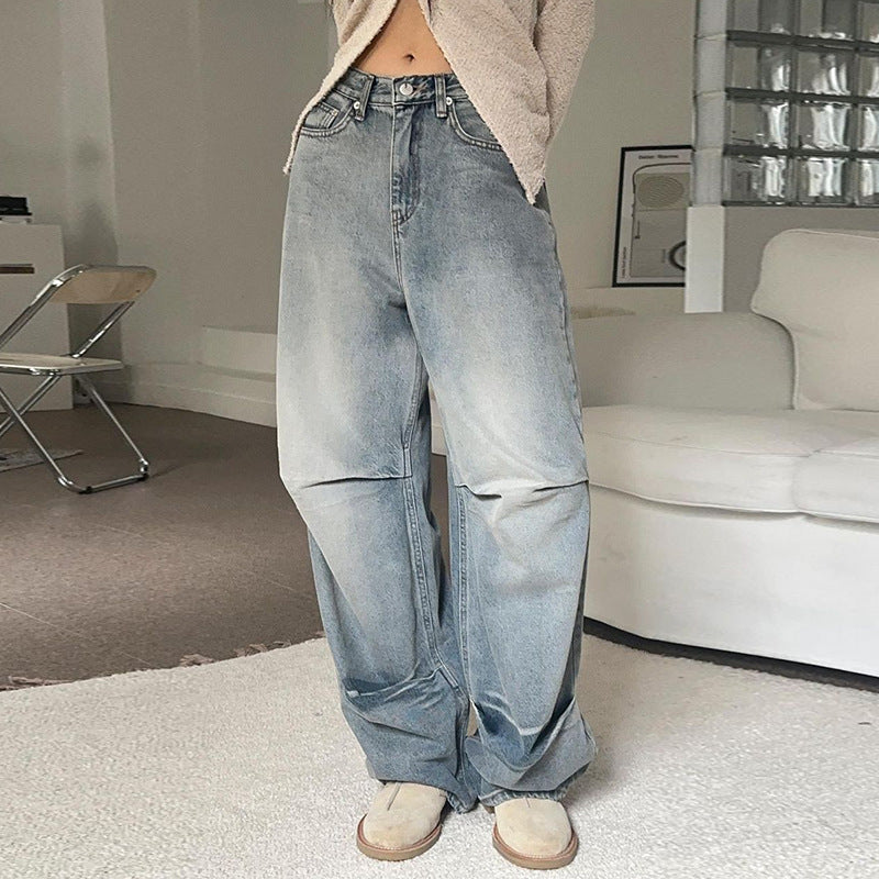 Street Washed Vintage Loose Jeans photo 4