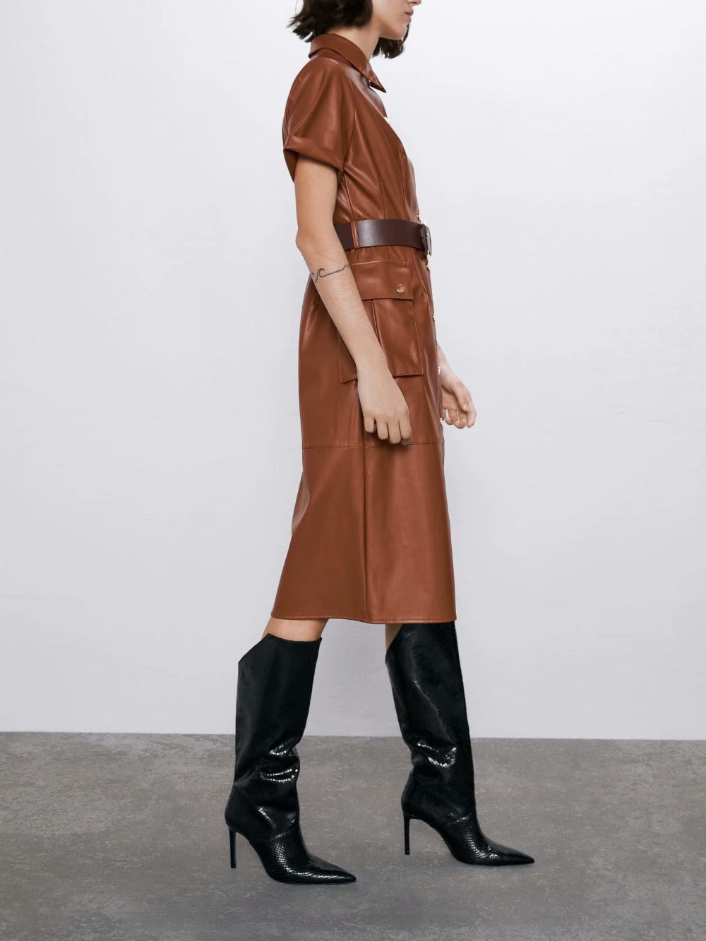 Pu Faux Leather Dress photo 8