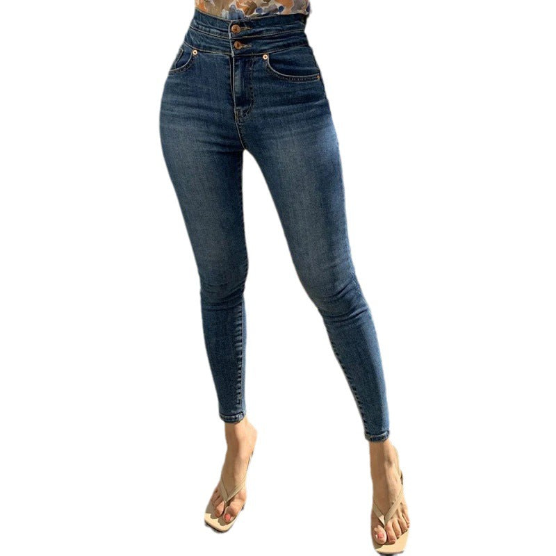 High Waist Jeans Skinny Feet photo 5