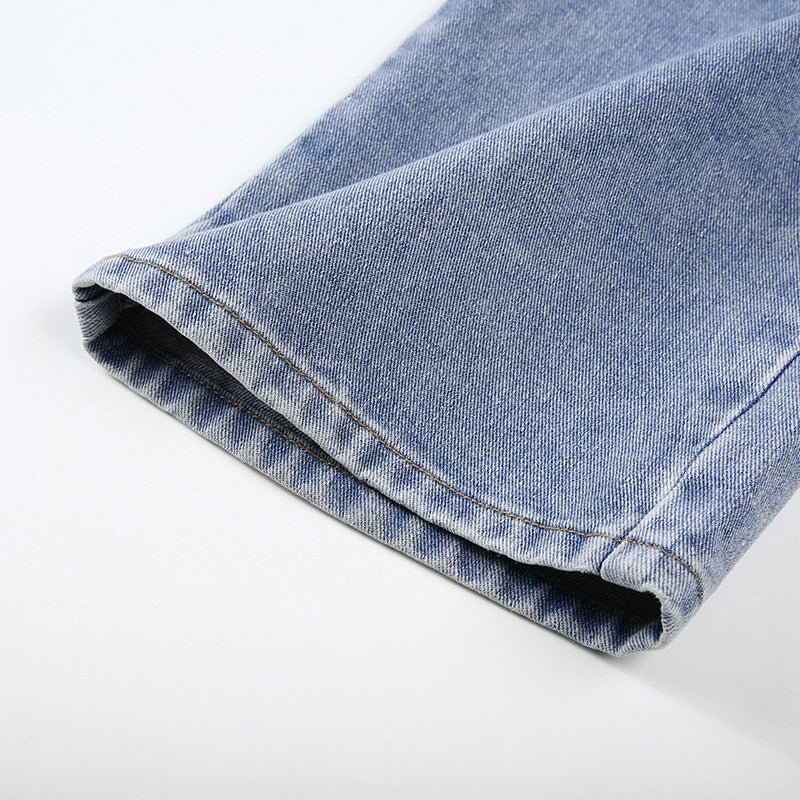 Denim Straight Leg Pants photo 8