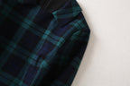 French Lapel Long Sleeve Plaid Waist Tight Large Swing Dress photo 15