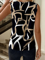 Printed V-neck Tank (16)