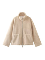 Lamb Wool Turtleneck Woolen Coat photo 6