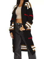 Striped Longline Open Front Cardigan (8)