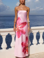 Printed Tube Maxi Dress (4)