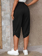 Full Size Roll-tab Capris Pants (6)