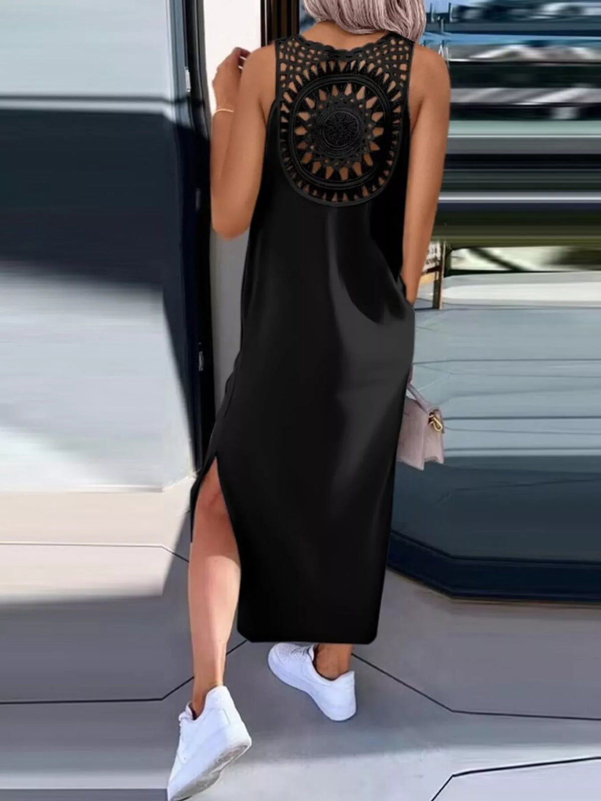 Side Slit Sleeveless Maxi Dress (8)