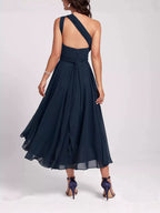 Ruched A-line Midi Dress (3)